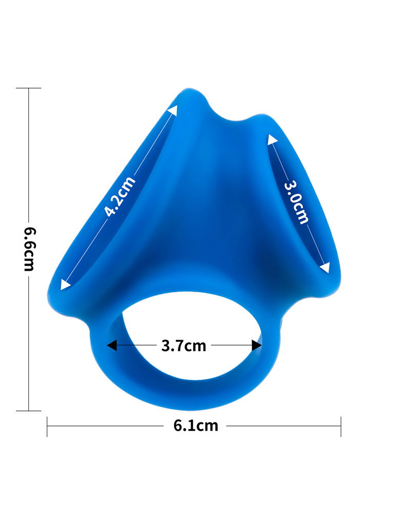 LoveToy - Pinnacle Pro - Trio Grip Enchancer Sleeve - Blauw - Afbeelding 5