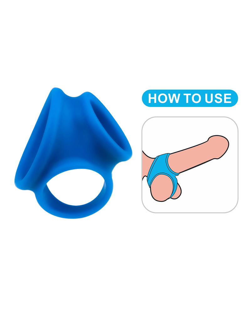 LoveToy - Pinnacle Pro - Trio Grip Enchancer Sleeve - Blauw - Afbeelding 8