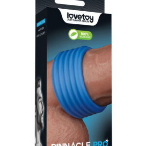 LoveToy – Pinnacle Pro – Deep Rib Grip Ring – Blauw