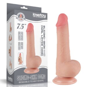 LoveToy – Aftrekbare dildo 19.5 cm (Ø 3.6 cm) – Nude