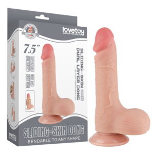 LoveToy – Aftrekbare dildo 19.5 cm (Ø 3.7 cm) – Nude