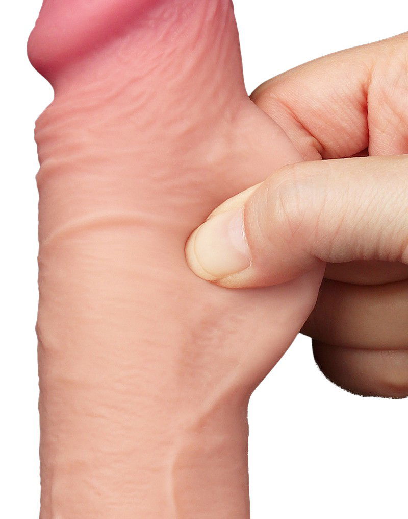 LoveToy - Aftrekbare dildo 19.5 cm (Ø 3.7 cm) - Nude - Afbeelding 11