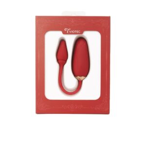 Viotec – Flora – Draagbare Vibrator met Appbediening – Goud & Wijnrood
