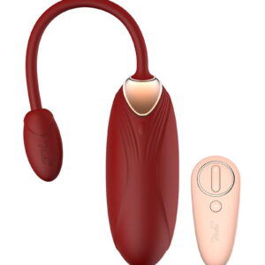 Viotec – Oliver – Draagbare vibrator met afstandsbediening – Goud & Wijnrood