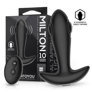 IY – Milton – Anale plug met dubbele klopfunctie en afstandsbediening – Zwart