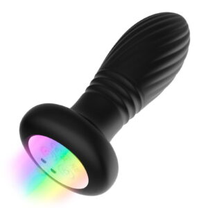 IY – Tainy – Stuwende anale plug met ledverlichting en afstandsbediening – Zwart
