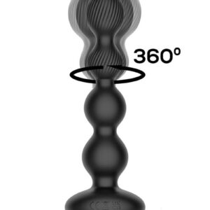 IY – Mouve – Buttplug met golven en vibratie met afstandsbediening, 2 motoren – Zwart