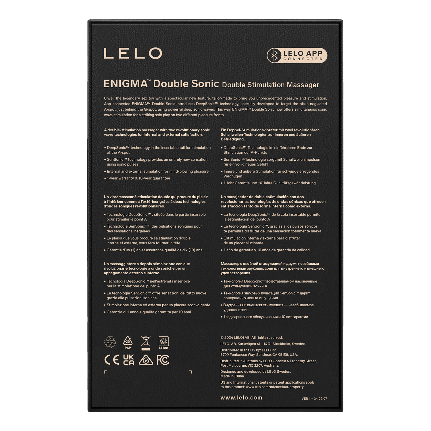LELO ENIGMA Double Sonic Cyber Purple - Afbeelding 6