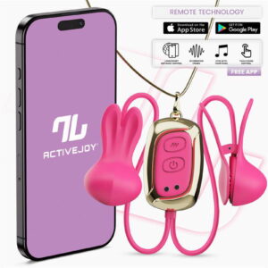 IY – Tickly – Tepelklemmen met ketting (met app-bediening) – Roze