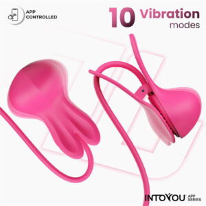 IY – Tickly – Tepelklemmen met ketting (met app-bediening) – Roze