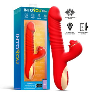 IY – Ascen – Rabbit Vibrator – Thrusting And Waving Vibrator met app – Rood