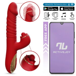 IY – Ascen – Rabbit Vibrator – Thrusting And Waving Vibrator met app – Rood