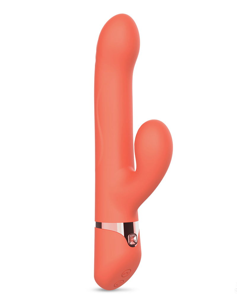IY - Mindy - Rabbit Vibrator met kralen en app - Oranje - Afbeelding 3