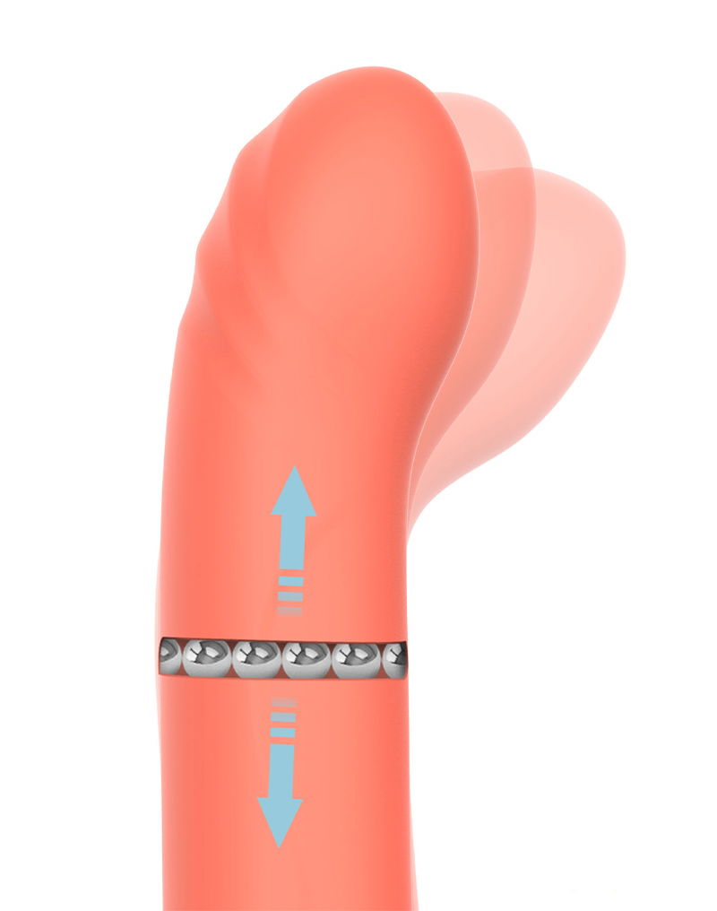 IY - Mindy - Rabbit Vibrator met kralen en app - Oranje - Afbeelding 6