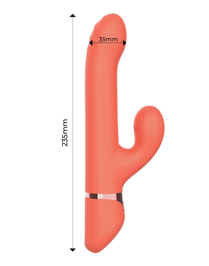 IY - Mindy - Rabbit Vibrator met kralen en app - Oranje - Afbeelding 5