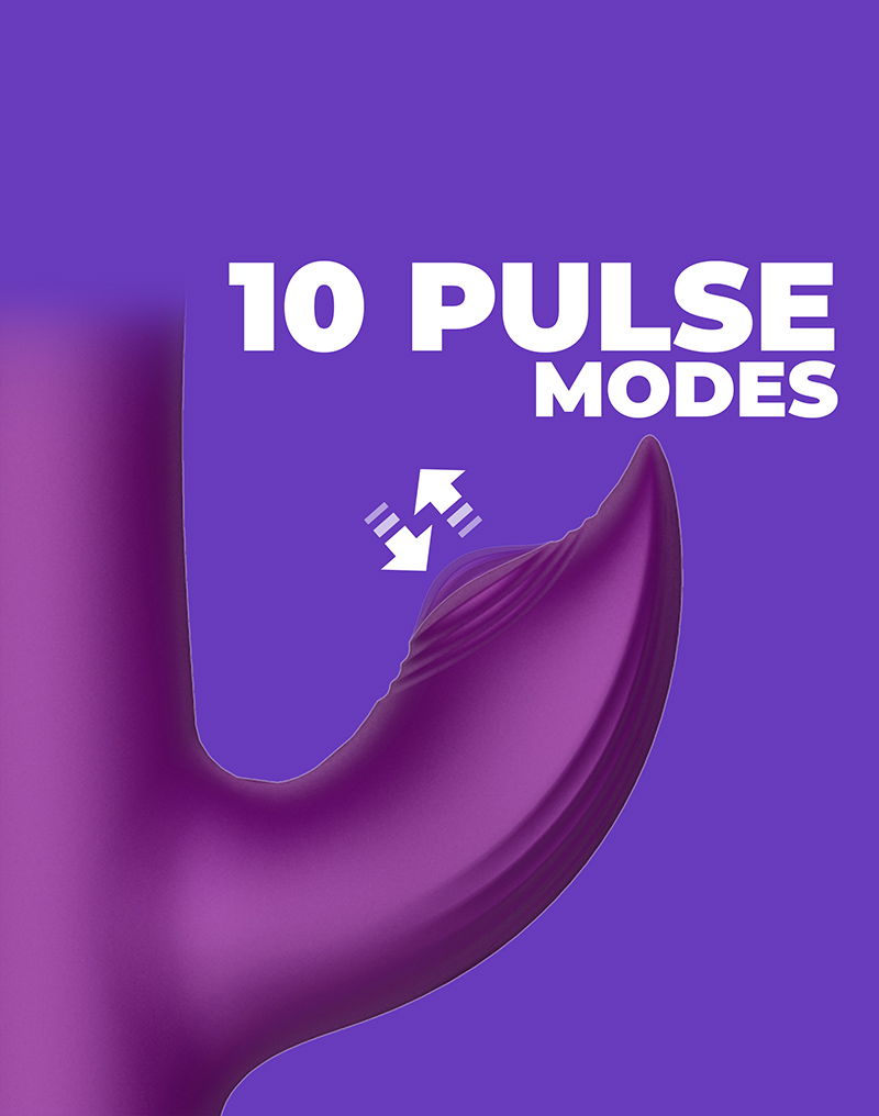 IY - Sendel - Rabbit Vibrator met kralenring en app - Paars - Afbeelding 12