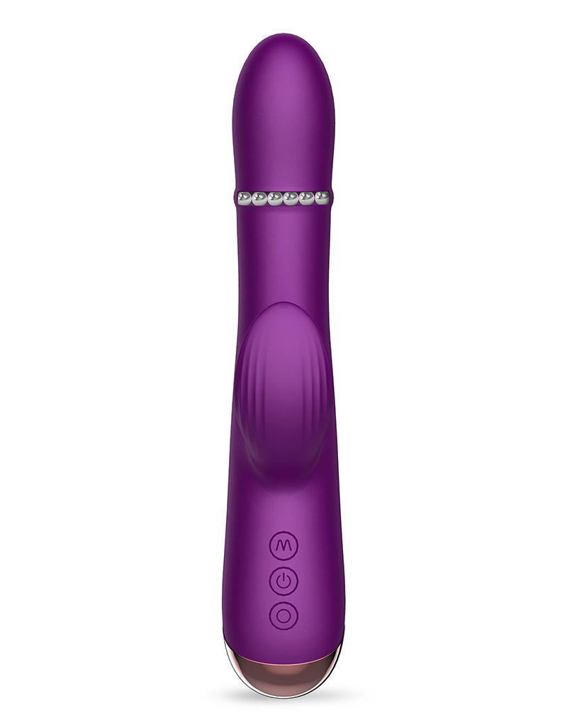 IY - Sendel - Rabbit Vibrator met kralenring en app - Paars - Afbeelding 4