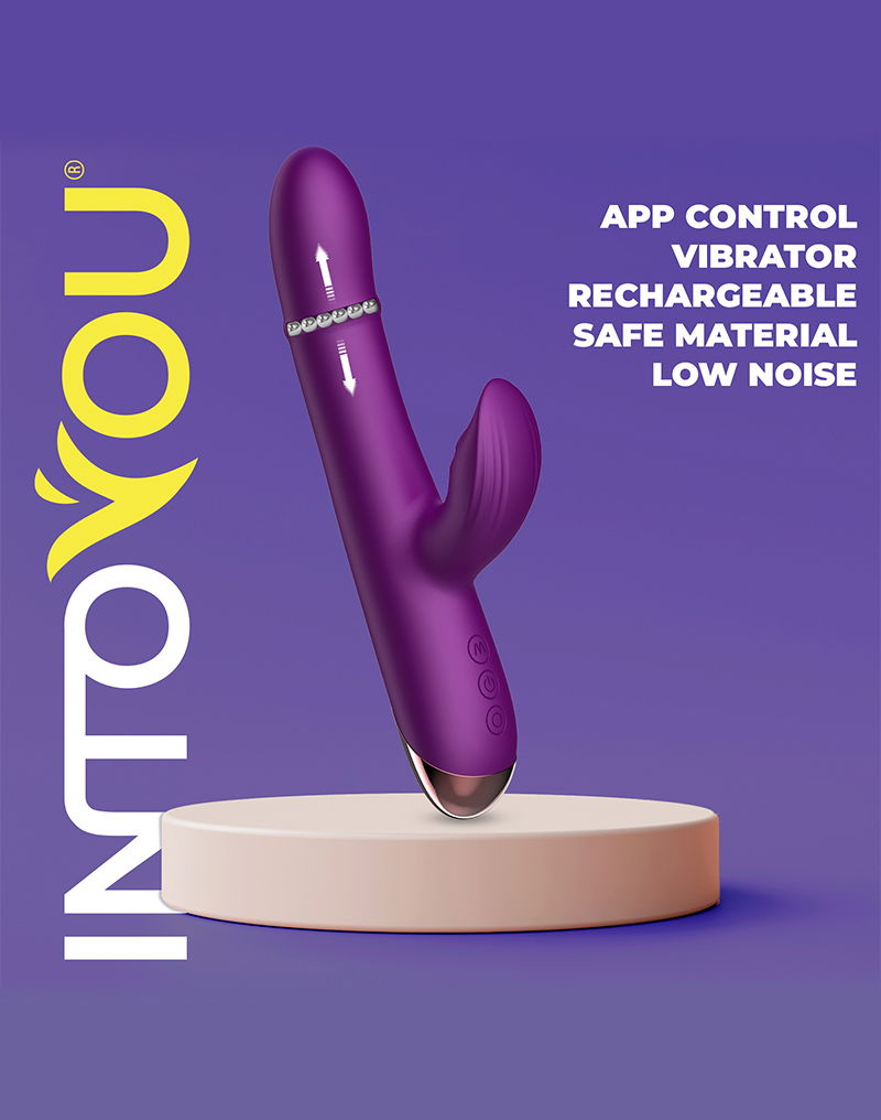 IY - Sendel - Rabbit Vibrator met kralenring en app - Paars - Afbeelding 10