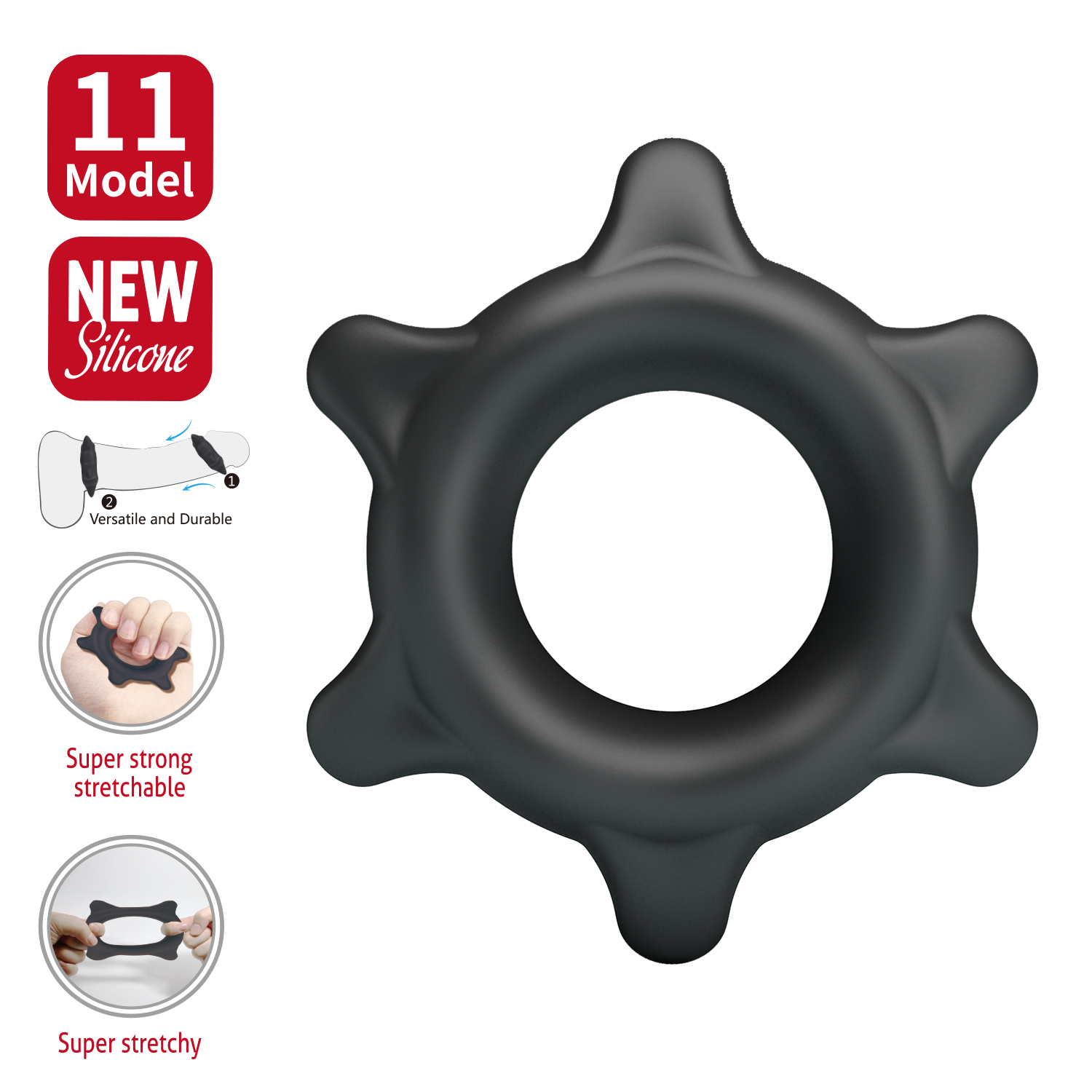 Crazy Bull Ethaniel Super Soft Siliconen Ring - Afbeelding 2