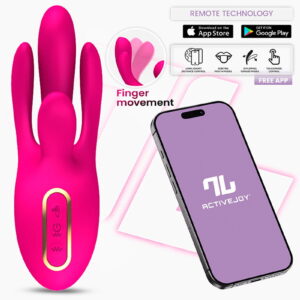 IY – Derek – Vibrator met vingerbeweging, 3 motoren, App-bediening – Roze