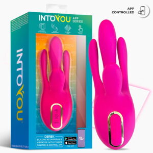 IY – Derek – Vibrator met vingerbeweging, 3 motoren, App-bediening – Roze