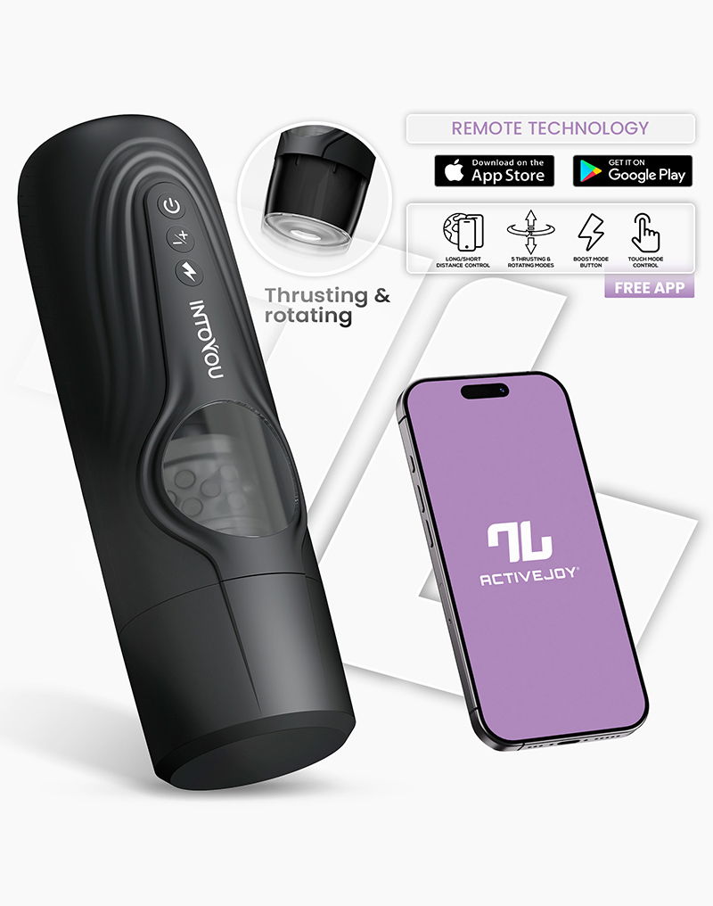 IY - Egor - Trusting Roterende Masturbator App Bediend - Zwart