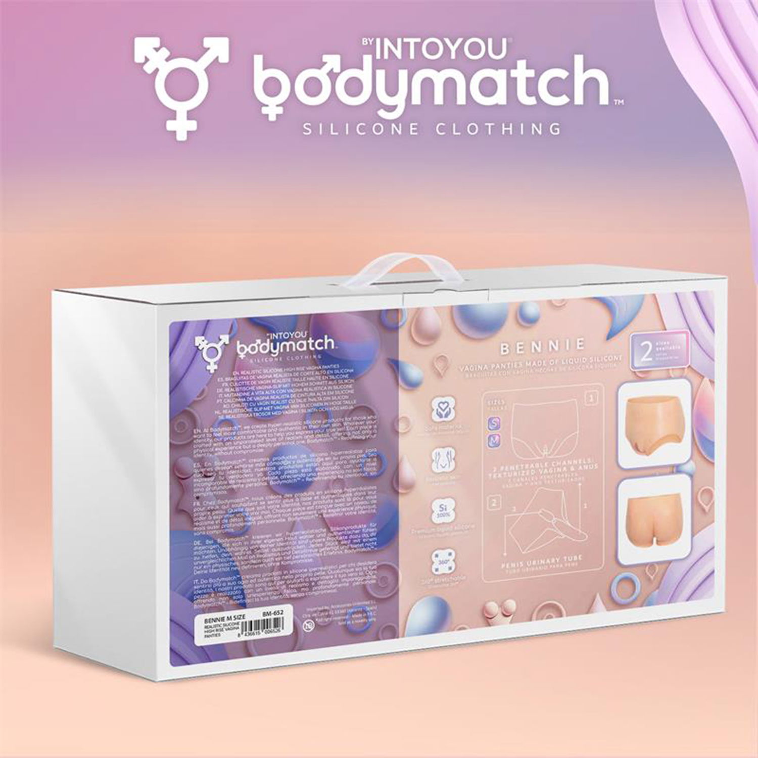 BODYMATCH - Bennie - Realistische siliconen vagina- en anusslip - Maat M - Huidskleur - Afbeelding 6