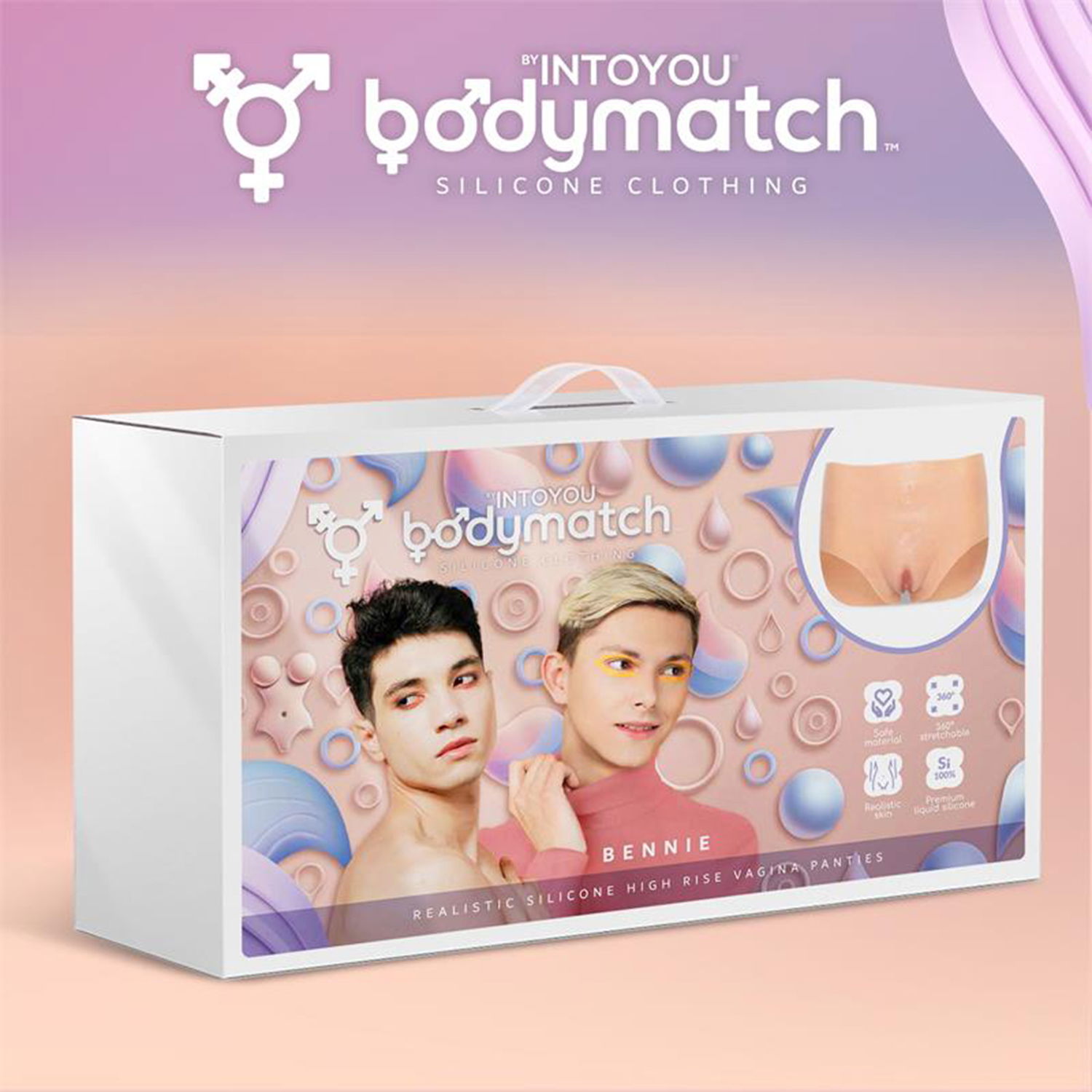 BODYMATCH - Bennie - Realistische siliconen vagina- en anusslip - Maat M - Huidskleur - Afbeelding 5