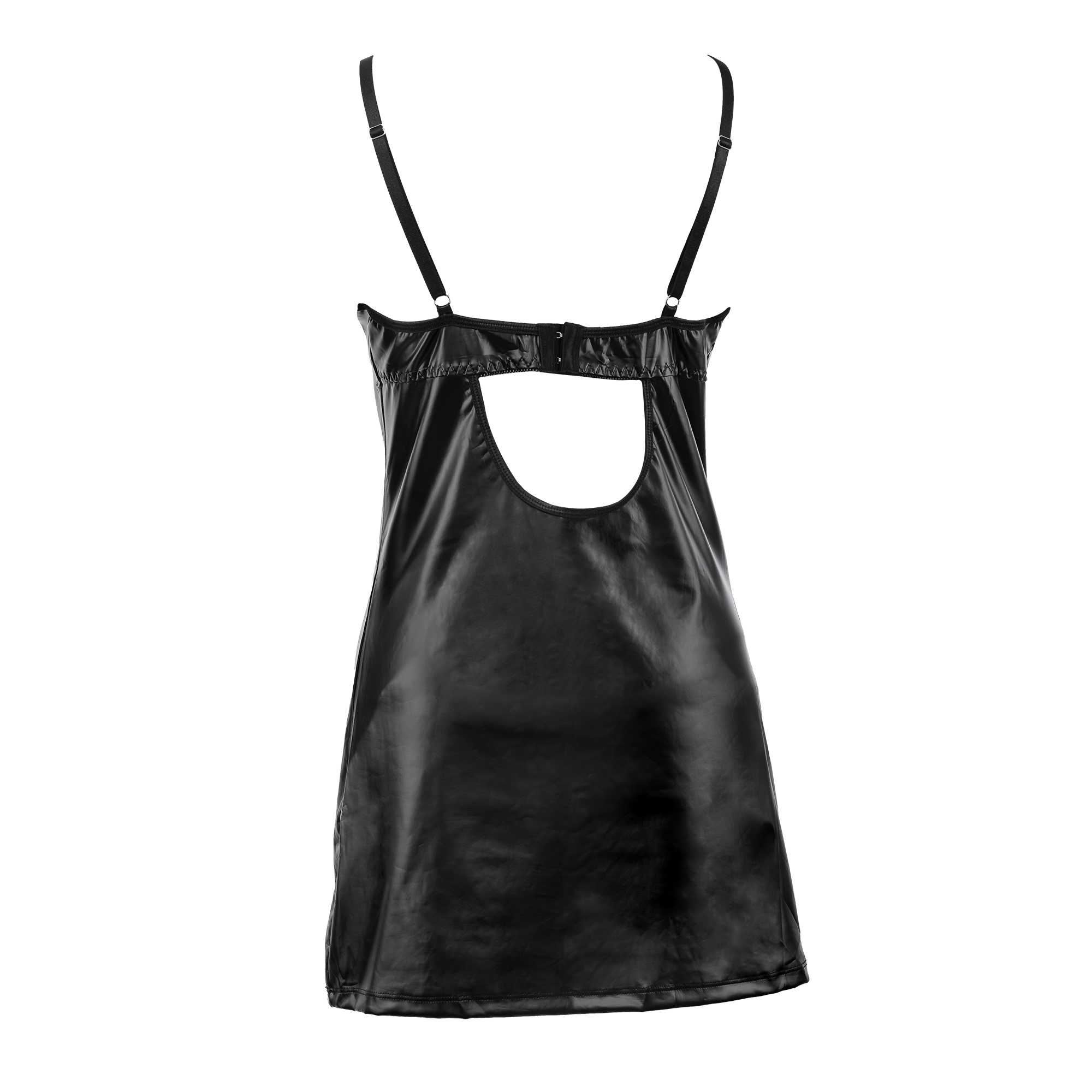 Amorable by Rimba - Wetlook Jurk met Kant - Zwart - Afbeelding 7