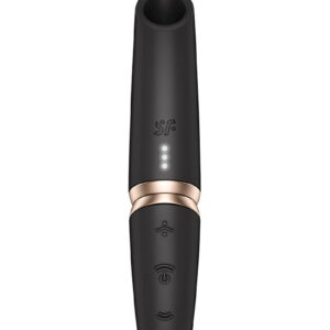 Satisfyer – Perfect Kiss – 3D Luchtpuls Lippenstift Vibrator – Zwart