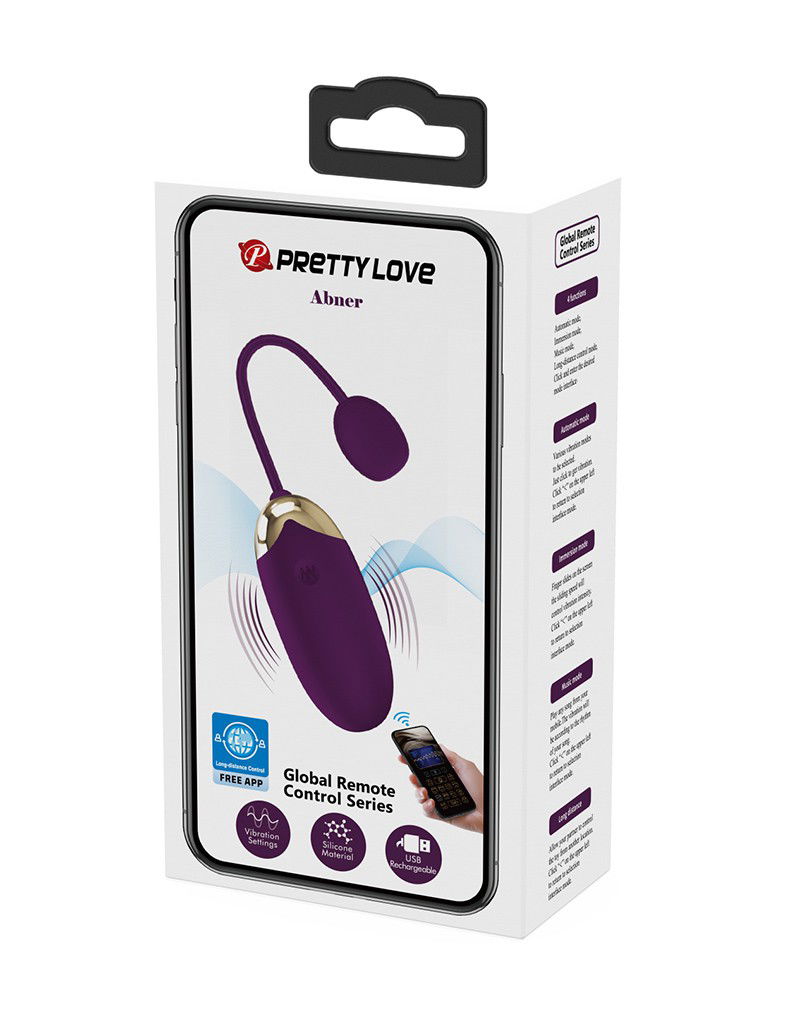 Pretty Love - Abner - Draagbare Vibrator met Appbediening - Paars - Afbeelding 2