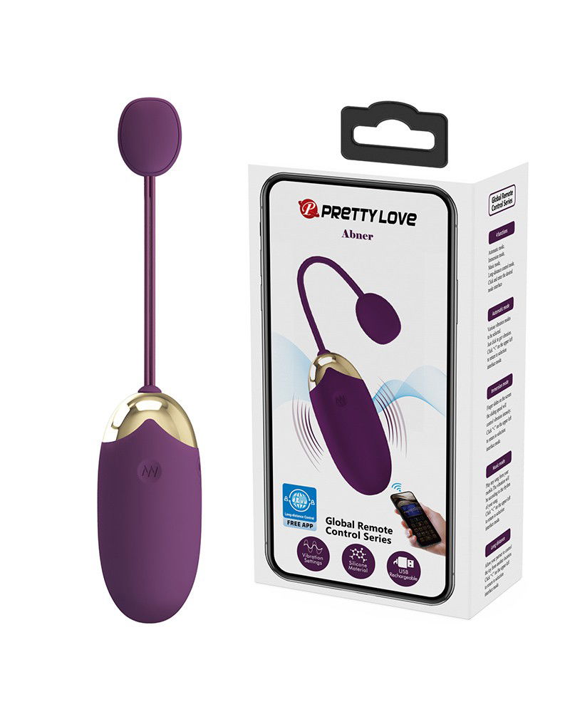 Pretty Love - Abner - Draagbare Vibrator met Appbediening - Paars - Afbeelding 15
