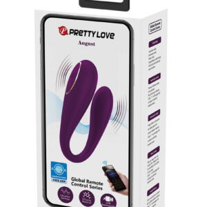 Pretty Love – August – Couple Vibrator met Appbediening – Paars