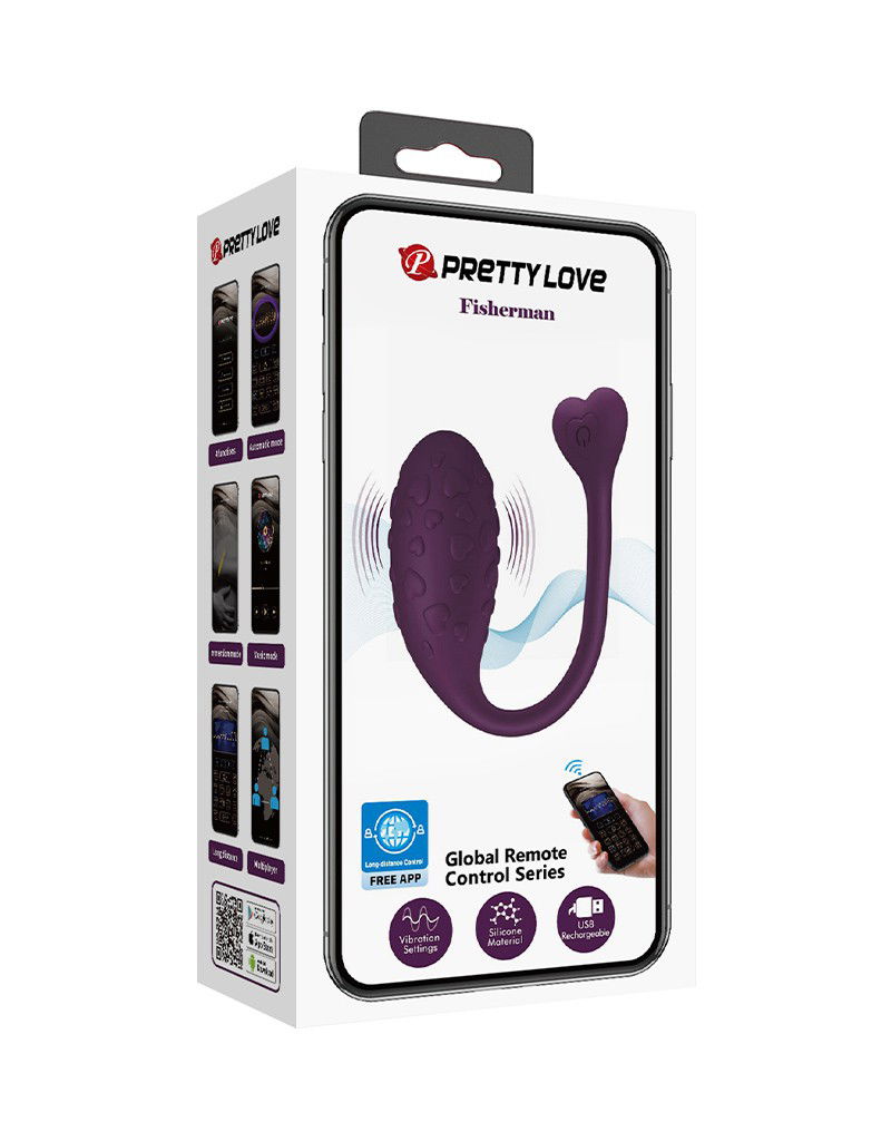 Pretty Love - Fisherman - Draagbare Vibrator met Appbediening - Paars - Afbeelding 2