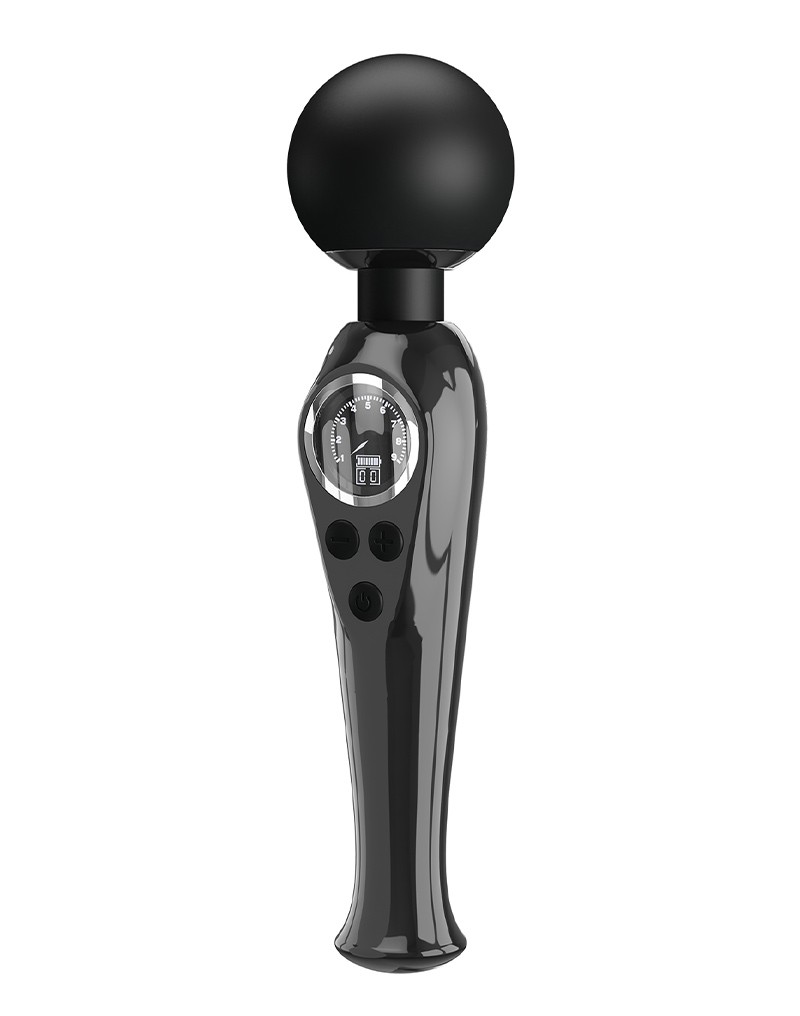 Pretty Love - Skyler - Wand Vibrator met Digitaal LED Display - Zwart - Afbeelding 3