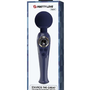 Pretty Love – Skyler – Wand Vibrator met Digitaal LED Display – Donkerblauw