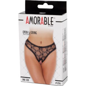 Amorable by Rimba – Open String – One Size – Zwart