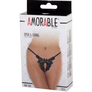 Amorable by Rimba – Open String – One Size – Zwart