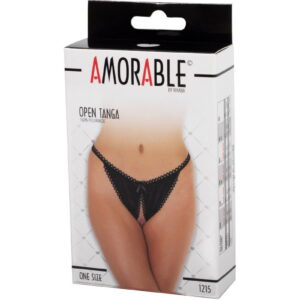 Amorable by Rimba – Open Tanga – One Size – Zwart