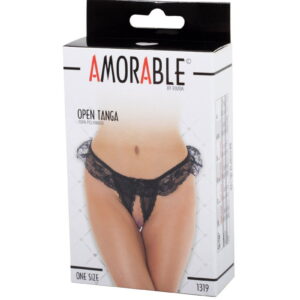 Amorable by Rimba – Open String – One Size – Zwart