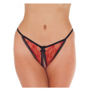 Amorable by Rimba – Open Tanga – One Size – Rood