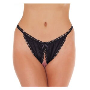 Amorable by Rimba – Open Tanga – One Size – Zwart