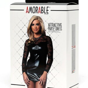 Amorable by Rimba – Wetlook Party Jurk – Zwart