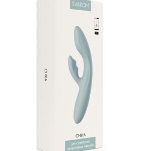SVAKOM – Chika – verwarmende Rabbit Vibrator App controlled  – Grijs