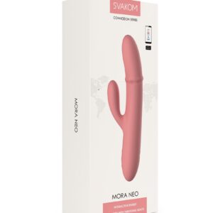 SVAKOM – Mora Neo – Interactieve Rabbit Vibrator met stimulerende thrusting kralen – Roze