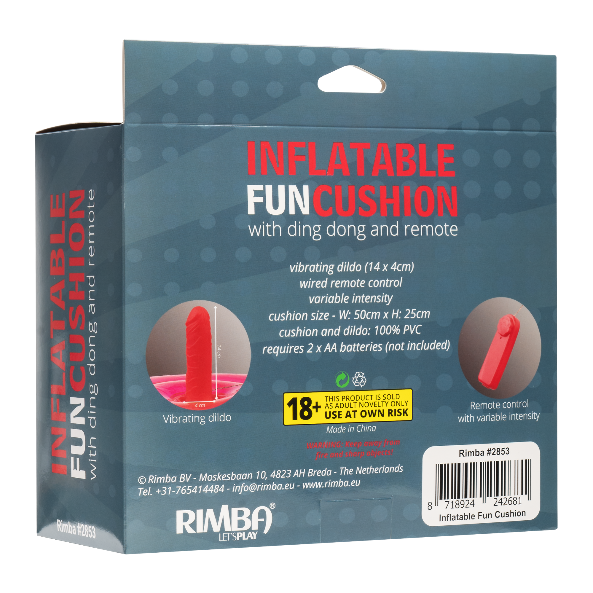 Inflatable Fun Cushion - met Ding Dong en afstandsbediening - Roze - Afbeelding 7