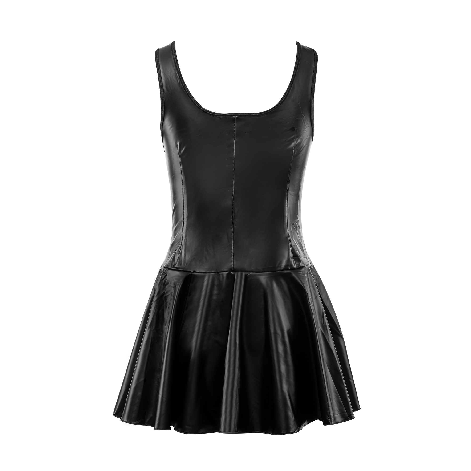 Amorable by Rimba Wetlook Jurk met Gouden Rits M - Afbeelding 5
