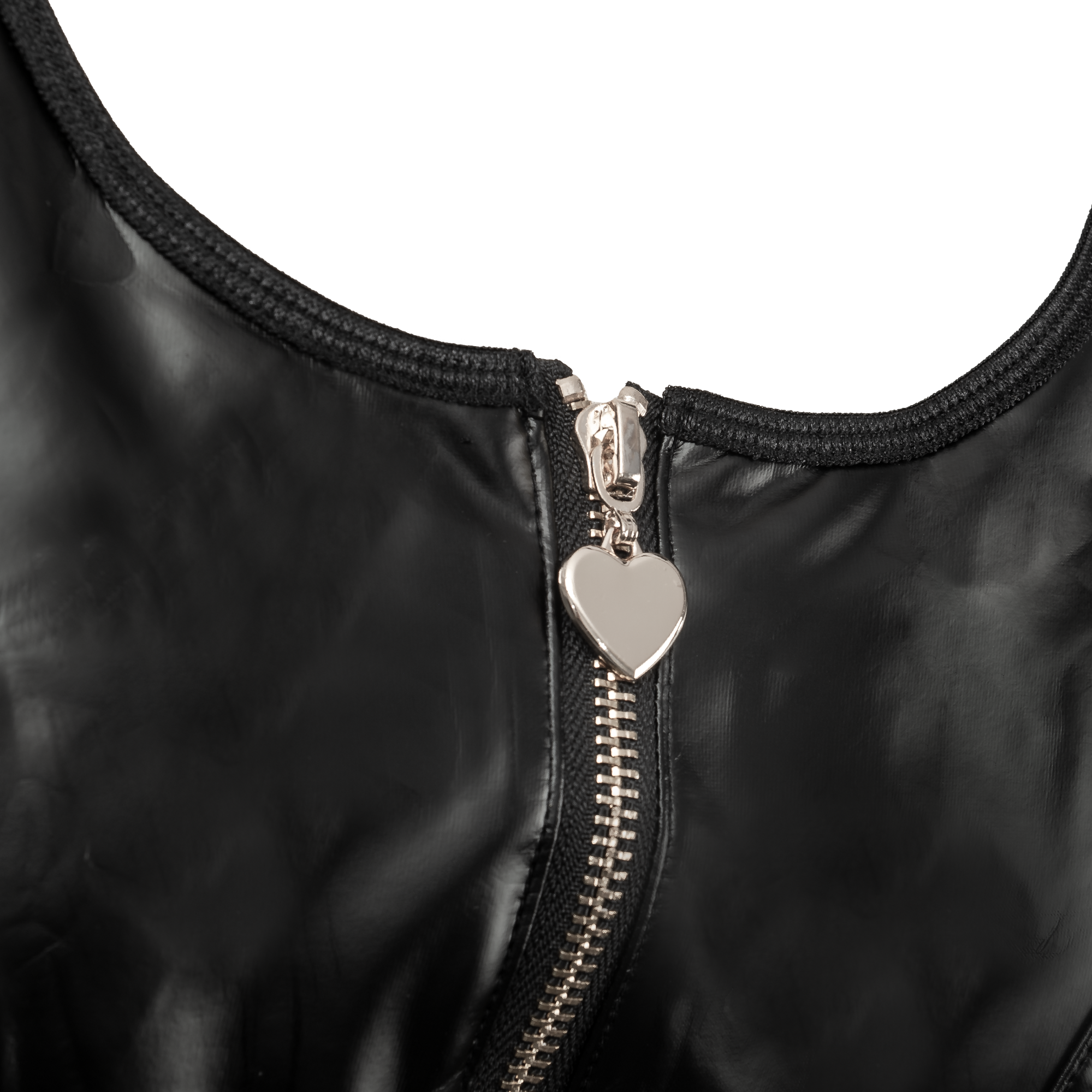 Amorable by Rimba Wetlook Jurk met Gouden Rits M - Afbeelding 4