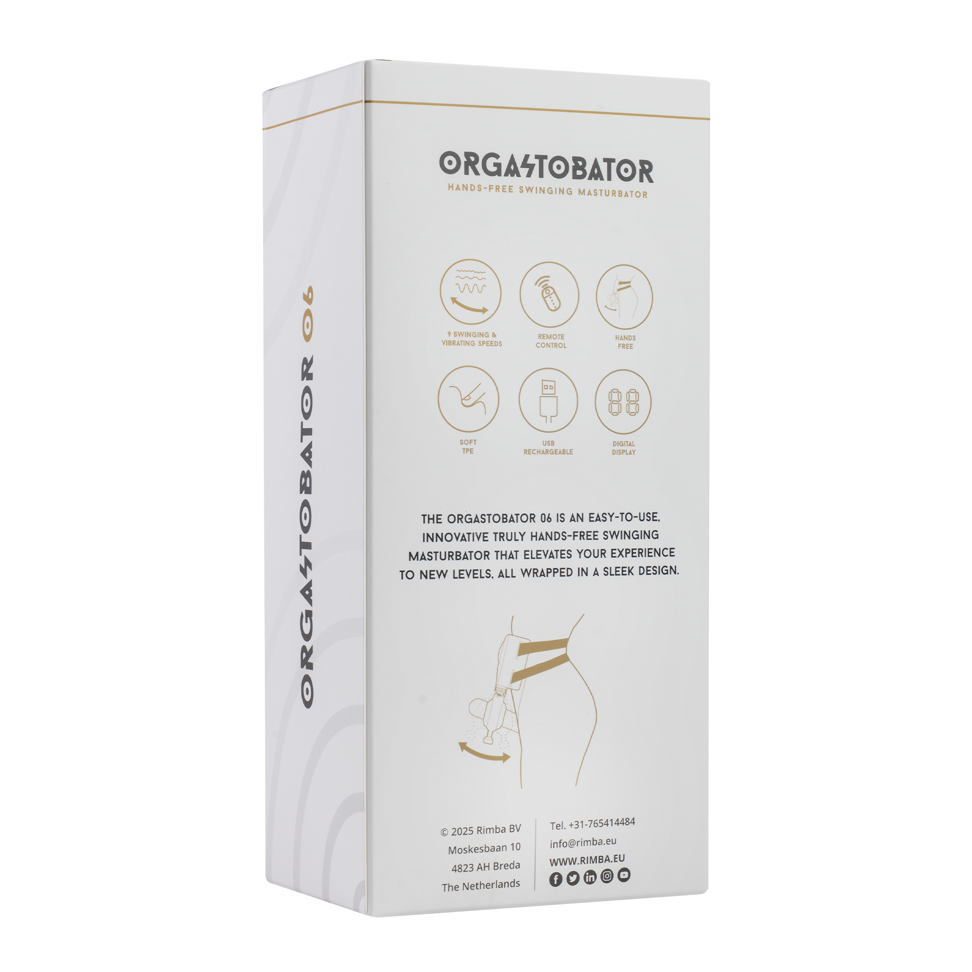 Rimba Toys - Orgastobator 06 - met swingfunctie - Zwart - Afbeelding 10