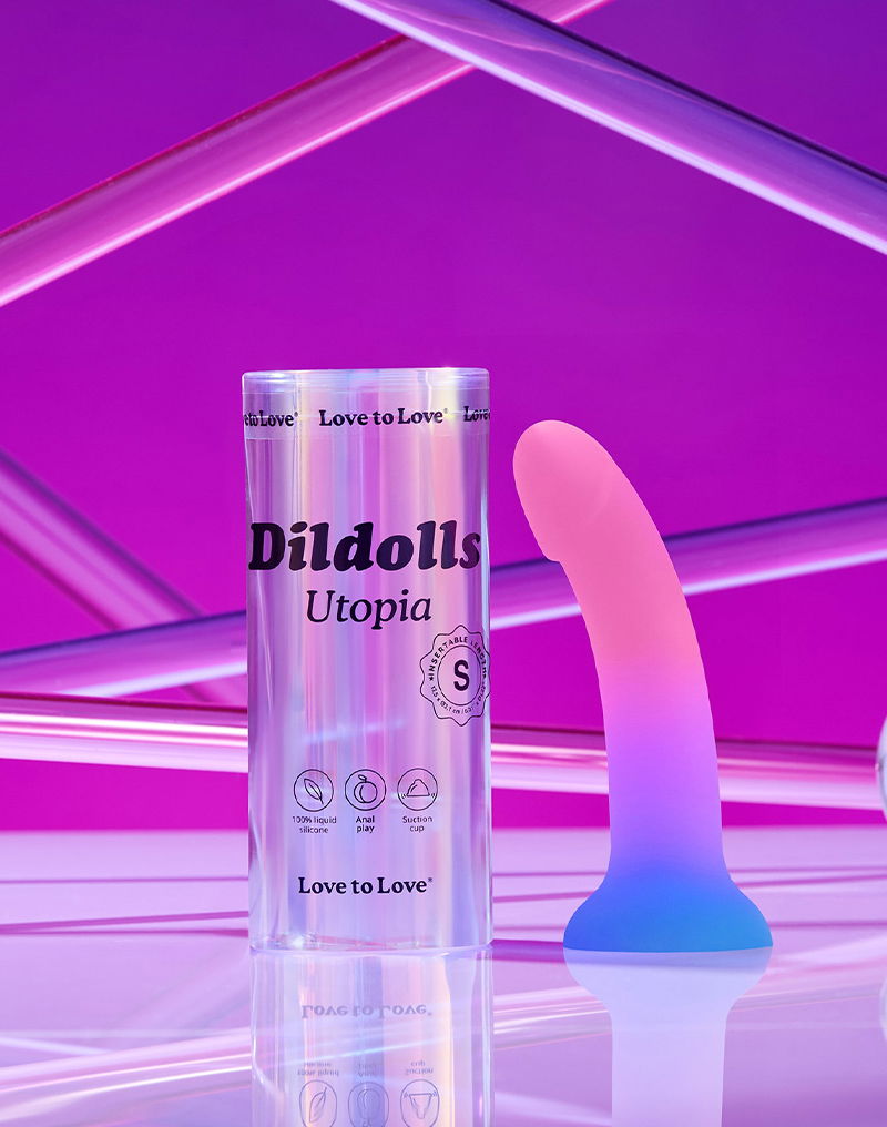 Love to Love - Utopia - Dildolls - Maat S - Roze/Violet/Blauw - Afbeelding 8